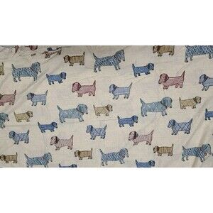 The Company Store Show Dogs Flannel Standard Pillow Sham Dachshund Set/2 NEW